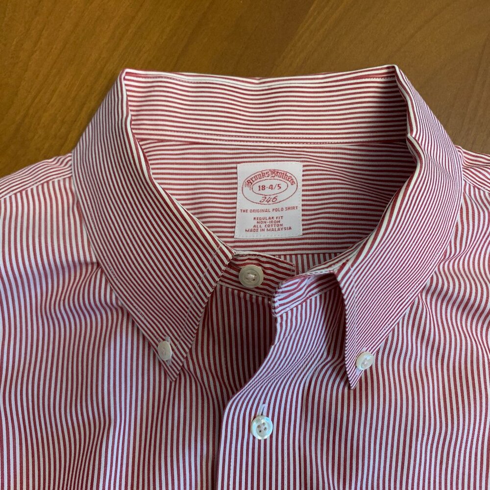 Brooks Brothers Dress Shirt, red striped